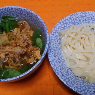 ピリ辛！豚肉とザーサイのつけ麺★うどんバージョン